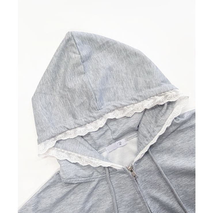 レースジップパーカー オーバーサイズ ビッグサイズ[品番