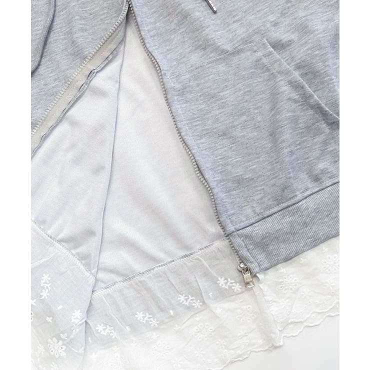 レースジップパーカー オーバーサイズ ビッグサイズ[品番