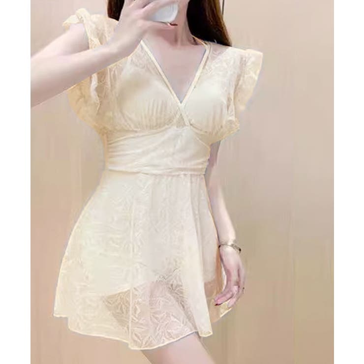 レースワンピース水着 カシュクール フリル | Riff | 詳細画像7 