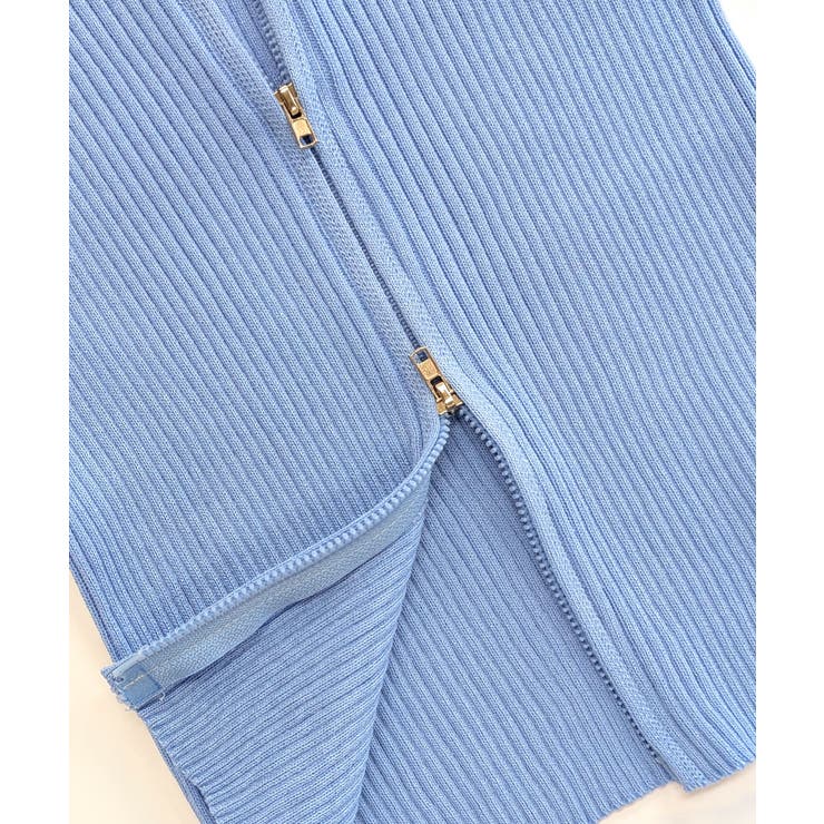 ダブルジップトップス リブニット カーディガン | Riff | 詳細画像24 