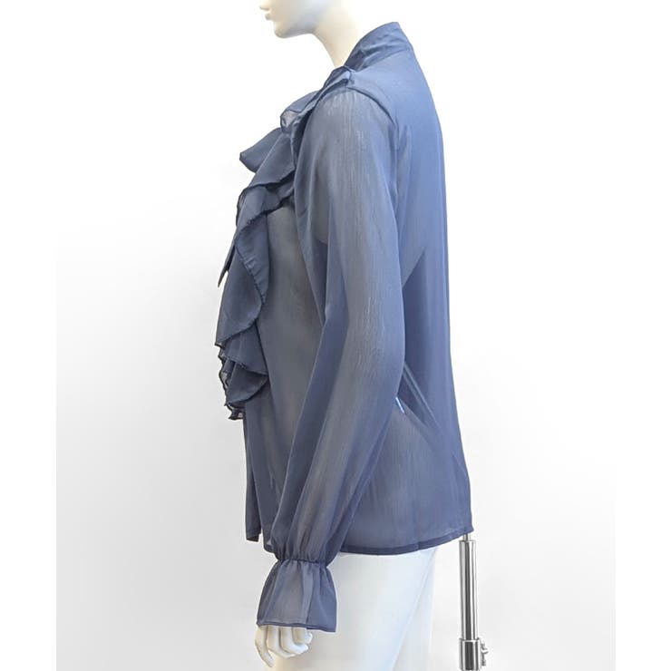 フリルシアーリボンブラウス ボウタイ ラッフルフリル | Riff | 詳細画像23 