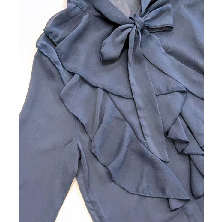 フリルシアーリボンブラウス ボウタイ ラッフルフリル | Riff | 詳細画像26 