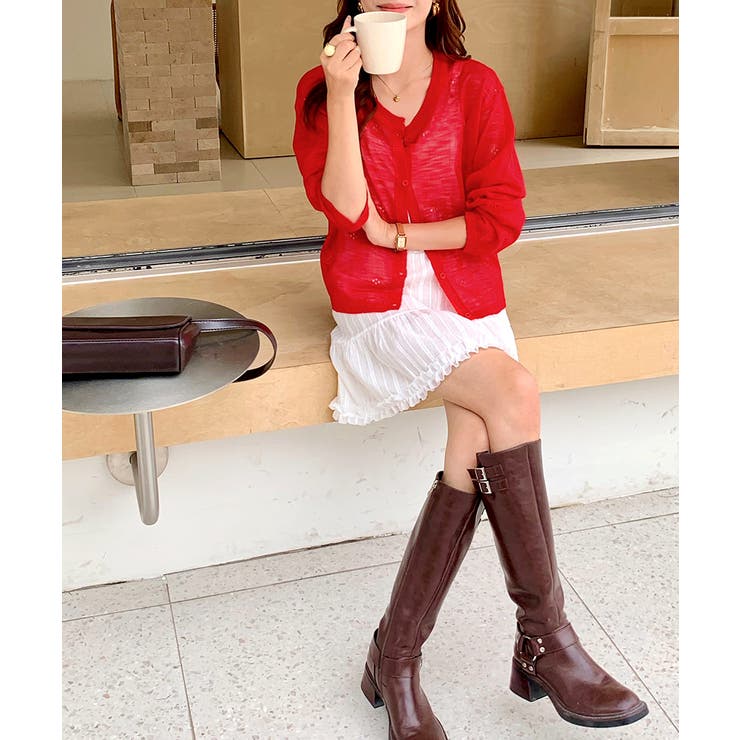 シアーニットカーディガン ニットカーデ サマーニット | Riff | 詳細画像14 