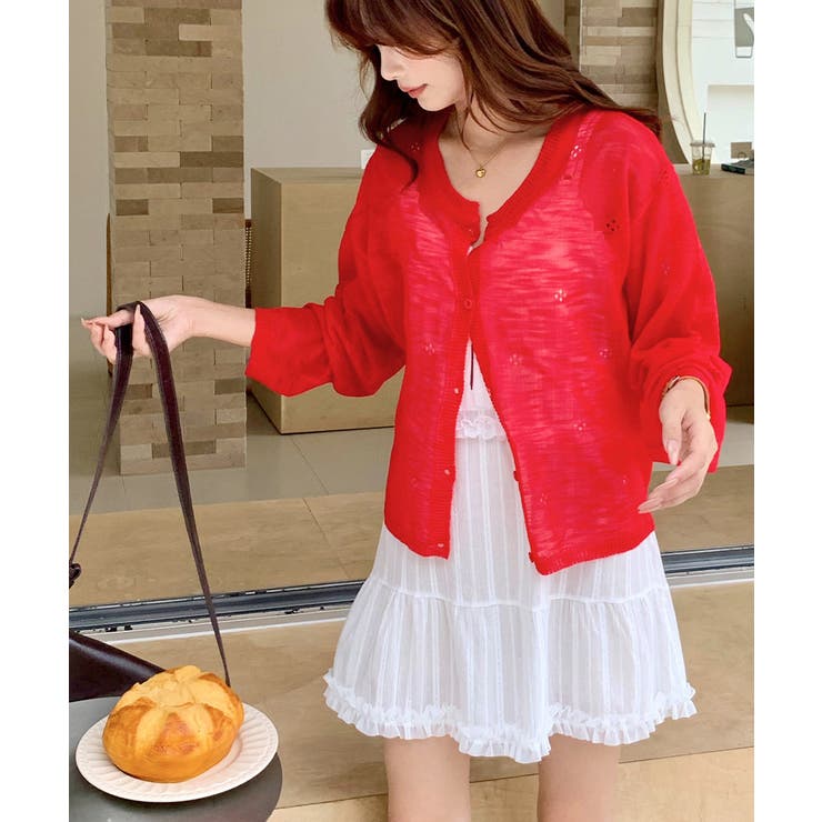 シアーニットカーディガン ニットカーデ サマーニット | Riff | 詳細画像15 