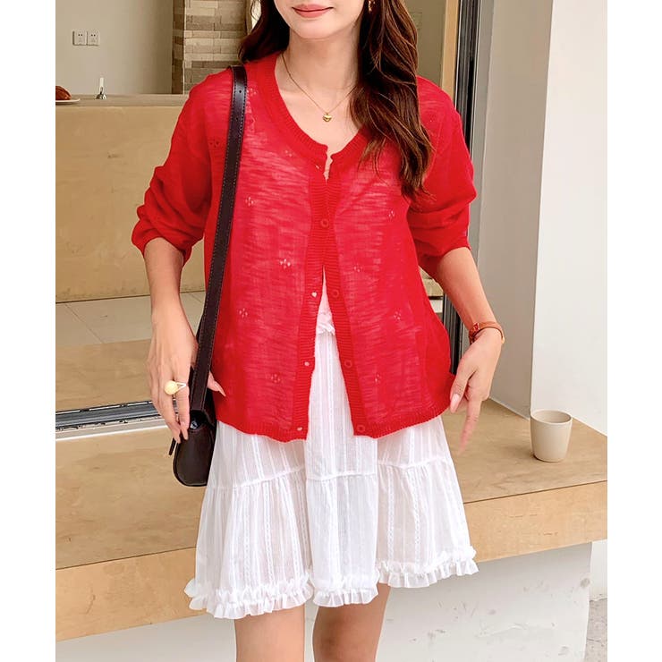 シアーニットカーディガン ニットカーデ サマーニット | Riff | 詳細画像16 