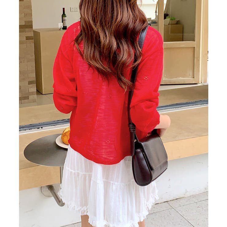 シアーニットカーディガン ニットカーデ サマーニット | Riff | 詳細画像18 