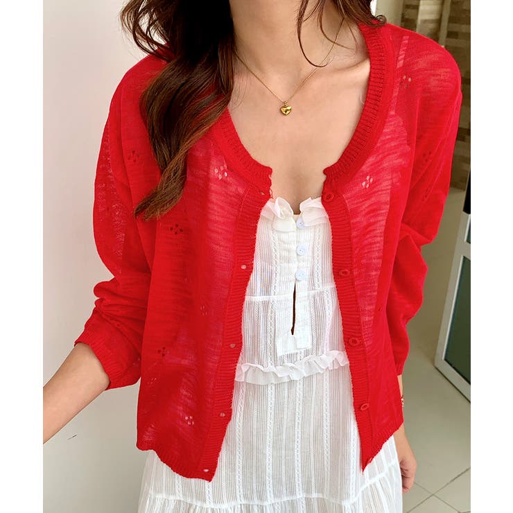 シアーニットカーディガン ニットカーデ サマーニット | Riff | 詳細画像19 