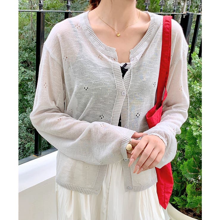 シアーニットカーディガン ニットカーデ サマーニット | Riff | 詳細画像6 