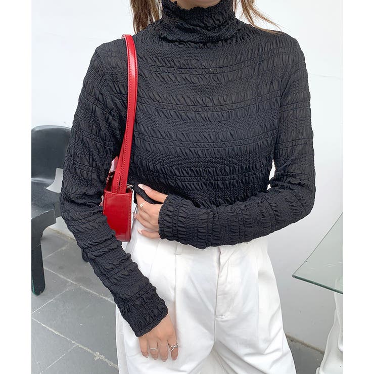 メロウハイネックシアートップス フリル レース | Riff | 詳細画像12 