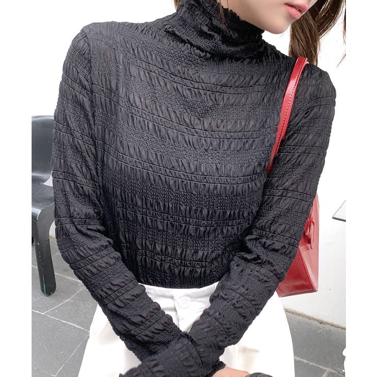 メロウハイネックシアートップス フリル レース | Riff | 詳細画像14 