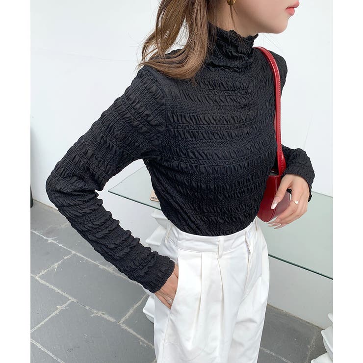 メロウハイネックシアートップス フリル レース | Riff | 詳細画像18 