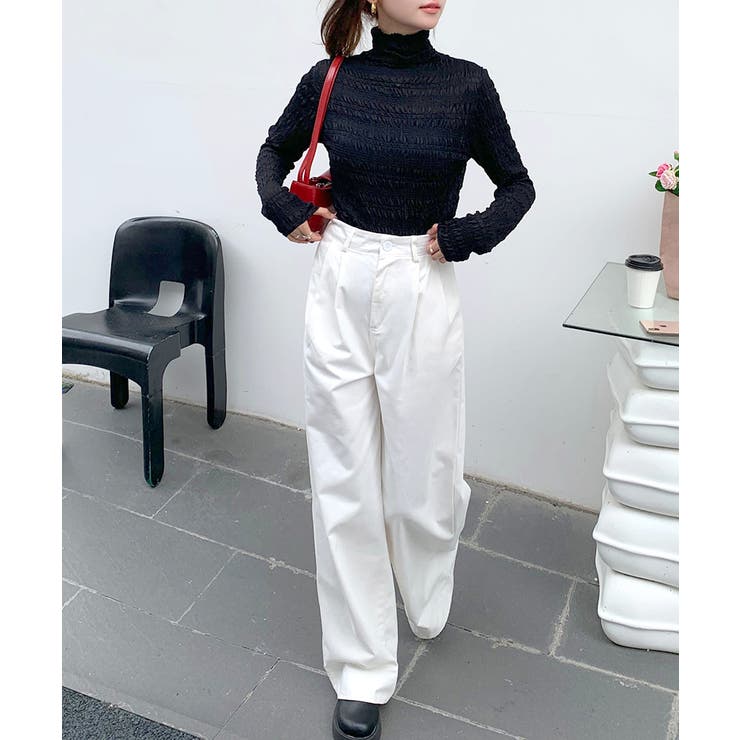 メロウハイネックシアートップス フリル レース | Riff | 詳細画像20 