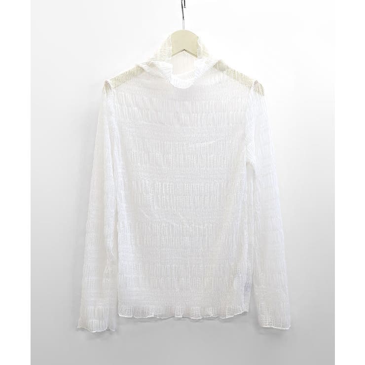 メロウハイネックシアートップス フリル レース | Riff | 詳細画像22 