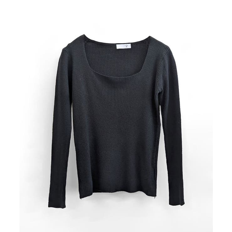 スクエアネックリブトップス リブニット 薄手ニット | Riff | 詳細画像36 