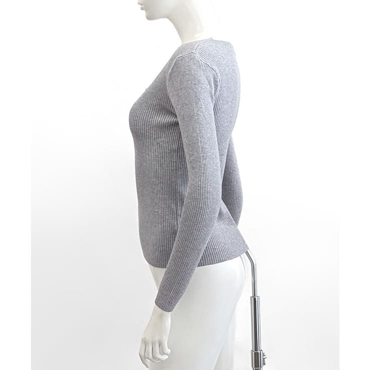 スクエアネックリブトップス リブニット 薄手ニット | Riff | 詳細画像39 