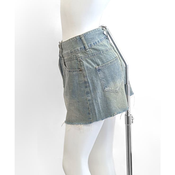 デニムミニスカート ショート丈スカート 切りっぱなし | Riff | 詳細画像17 