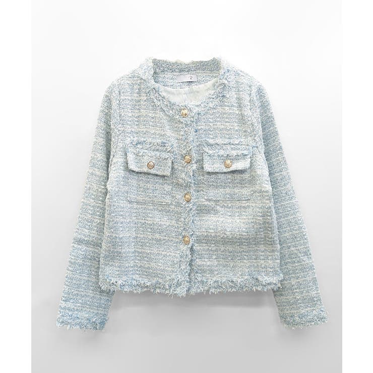 ツイードジャケット ノーカラージャケット フリンジ | Riff | 詳細画像39 