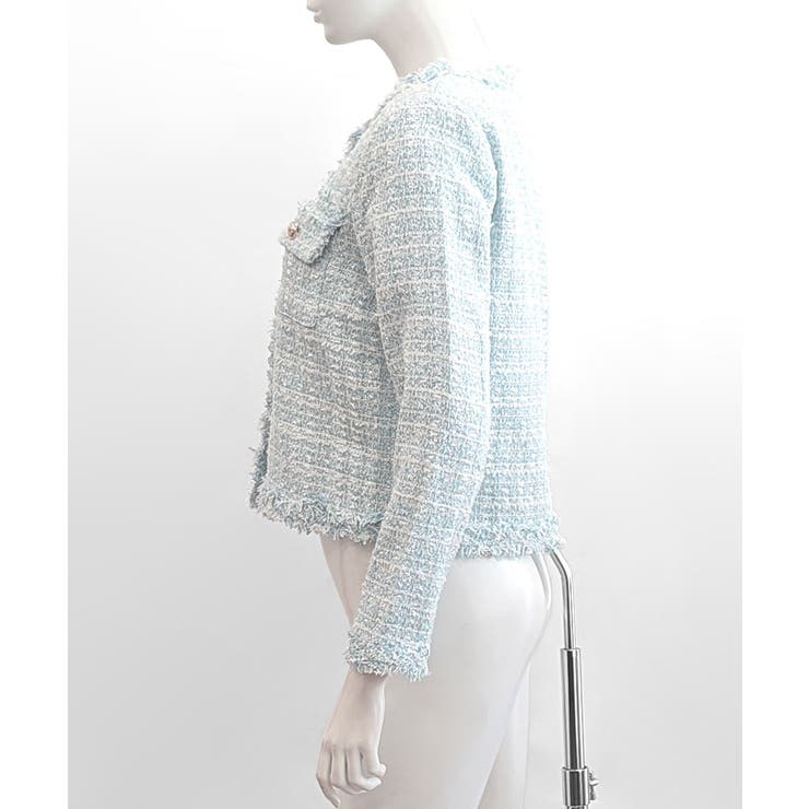 ツイードジャケット ノーカラージャケット フリンジ | Riff | 詳細画像42 