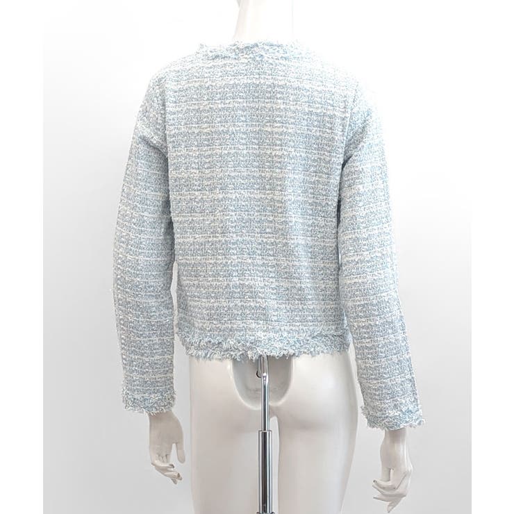 ツイードジャケット ノーカラージャケット フリンジ | Riff | 詳細画像43 