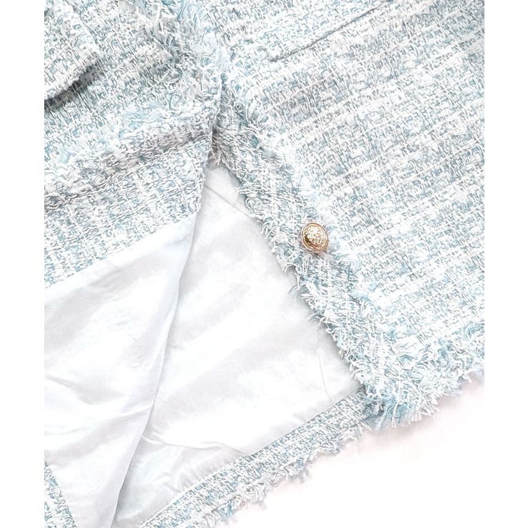 ツイードジャケット ノーカラージャケット フリンジ | Riff | 詳細画像48 