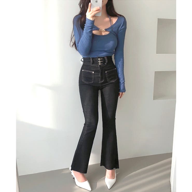 金具付きボレロ＆ホルターキャミソール レイヤード 重ね着 | Riff | 詳細画像15 