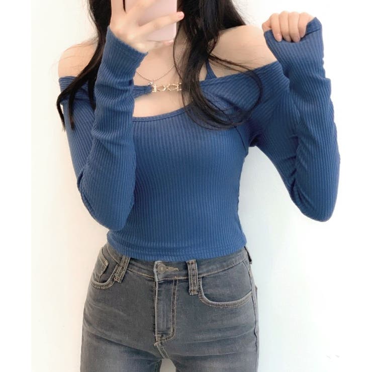 金具付きボレロ＆ホルターキャミソール レイヤード 重ね着 | Riff | 詳細画像18 