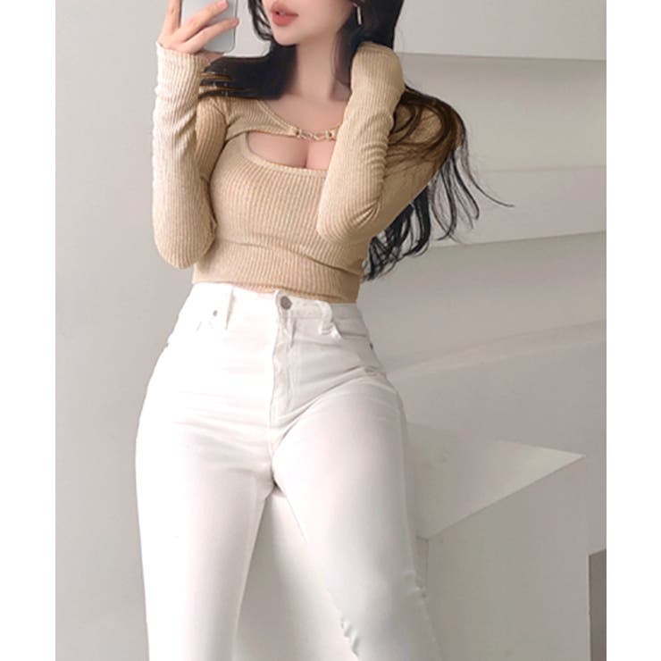 金具付きボレロ＆ホルターキャミソール レイヤード 重ね着 | Riff | 詳細画像24 