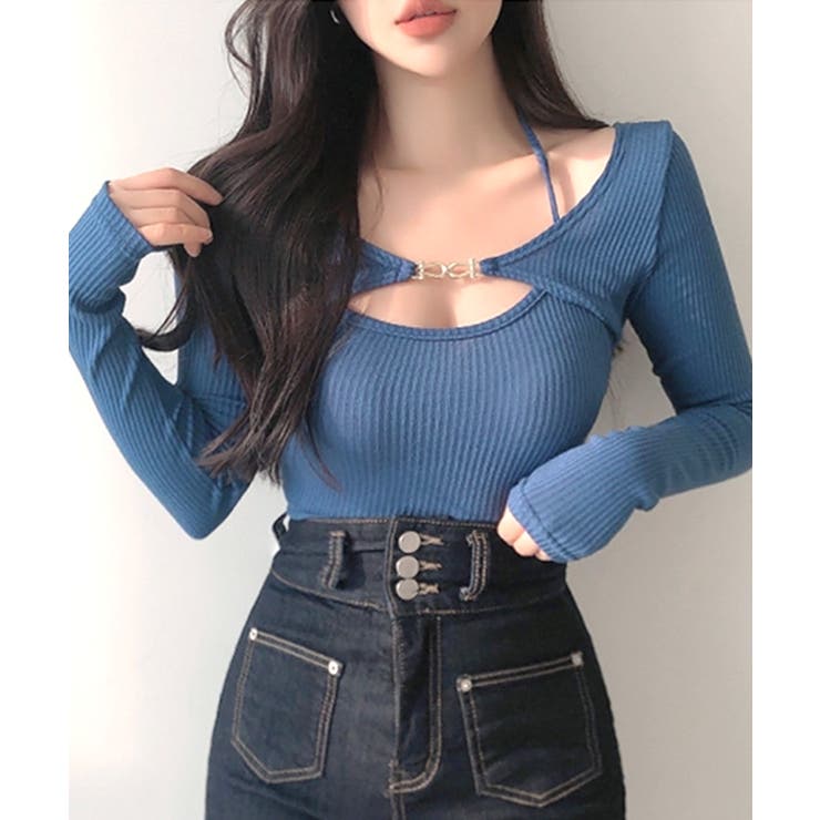 金具付きボレロ＆ホルターキャミソール レイヤード 重ね着 | Riff | 詳細画像9 