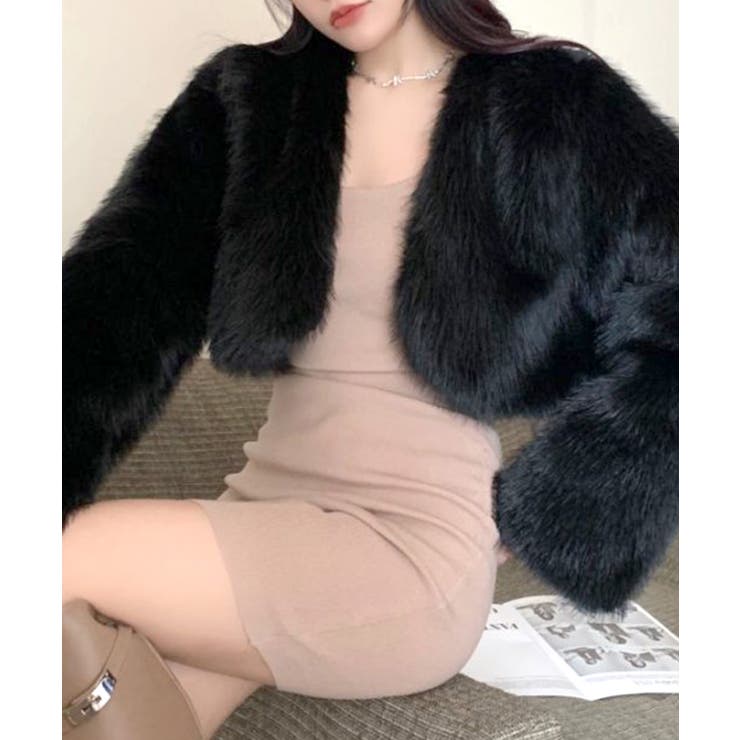 カラーファージャケット ショートコート ブルゾン | Riff | 詳細画像14 