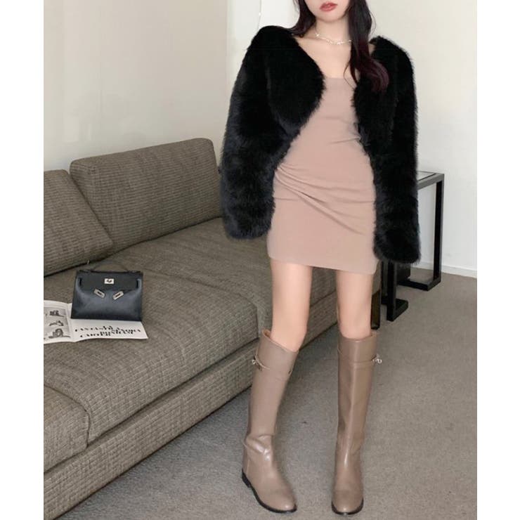 カラーファージャケット ショートコート ブルゾン | Riff | 詳細画像16 