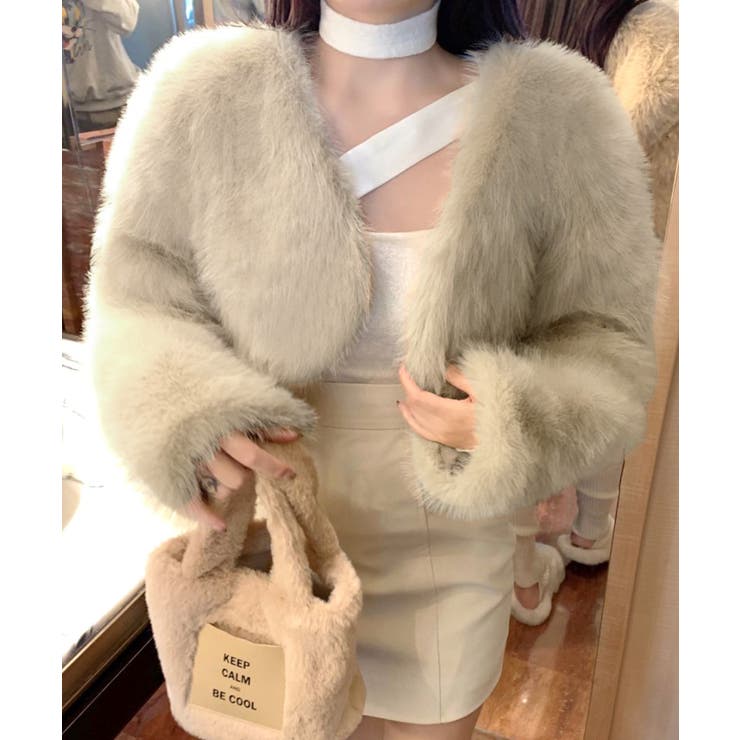 カラーファージャケット ショートコート ブルゾン | Riff | 詳細画像20 