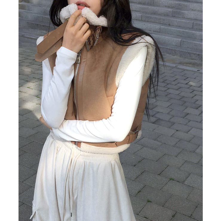 ムートンボアベスト ジップベスト ジャケット | Riff | 詳細画像27 