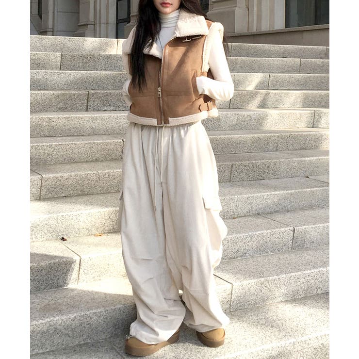 ムートンボアベスト ジップベスト ジャケット | Riff | 詳細画像31 