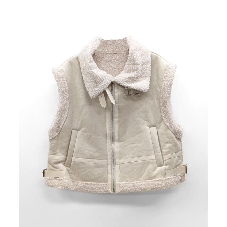 ムートンボアベスト ジップベスト ジャケット | Riff | 詳細画像32 