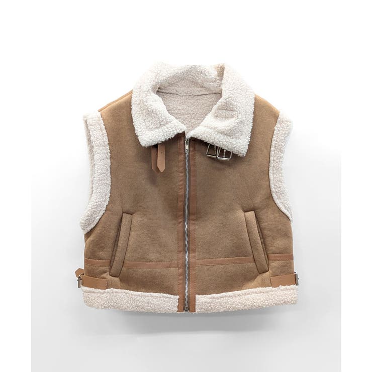 ムートンボアベスト ジップベスト ジャケット | Riff | 詳細画像34 