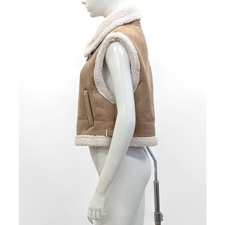 ムートンボアベスト ジップベスト ジャケット | Riff | 詳細画像36 