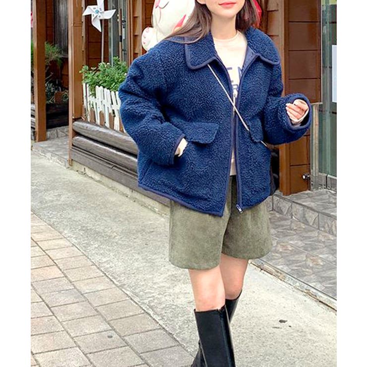 パイピングボアブルゾン ジャケット コート | Riff | 詳細画像12 