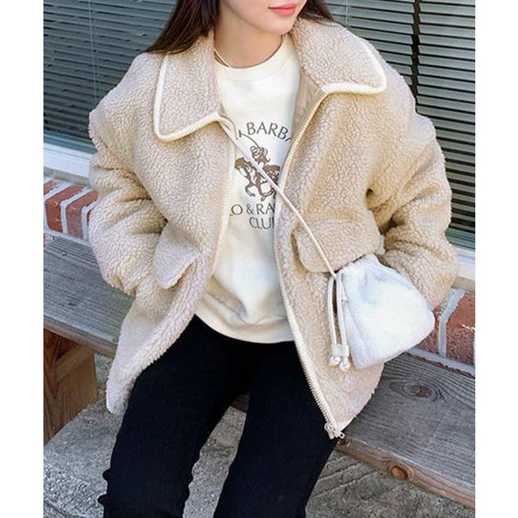 パイピングボアブルゾン ジャケット コート | Riff | 詳細画像16 