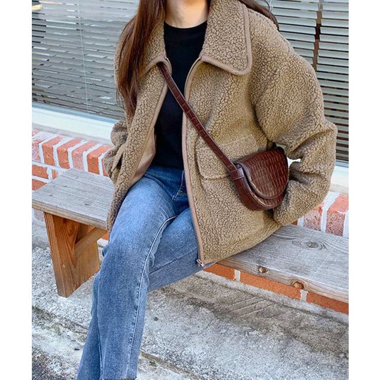 パイピングボアブルゾン ジャケット コート | Riff | 詳細画像4 