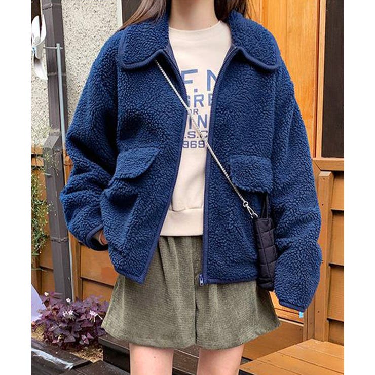 パイピングボアブルゾン ジャケット コート | Riff | 詳細画像8 