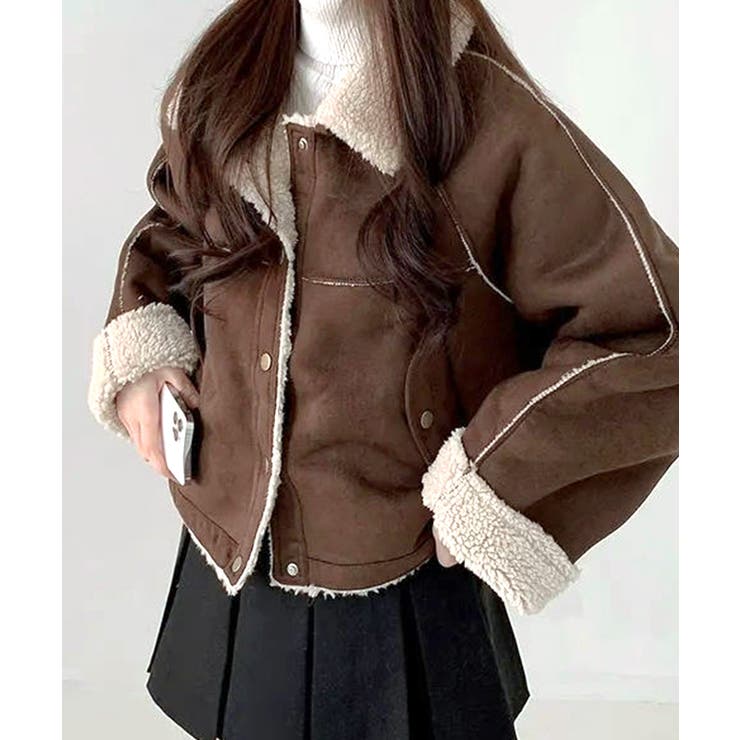 ブラウン | ムートンボアジャケット ブルゾン ジャケット | Riff