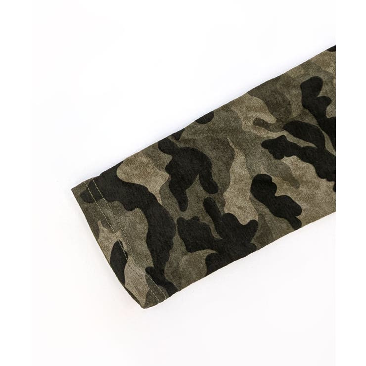 迷彩柄オフショルトップス ロゴ刺繍 オフショルダー | Riff | 詳細画像19 