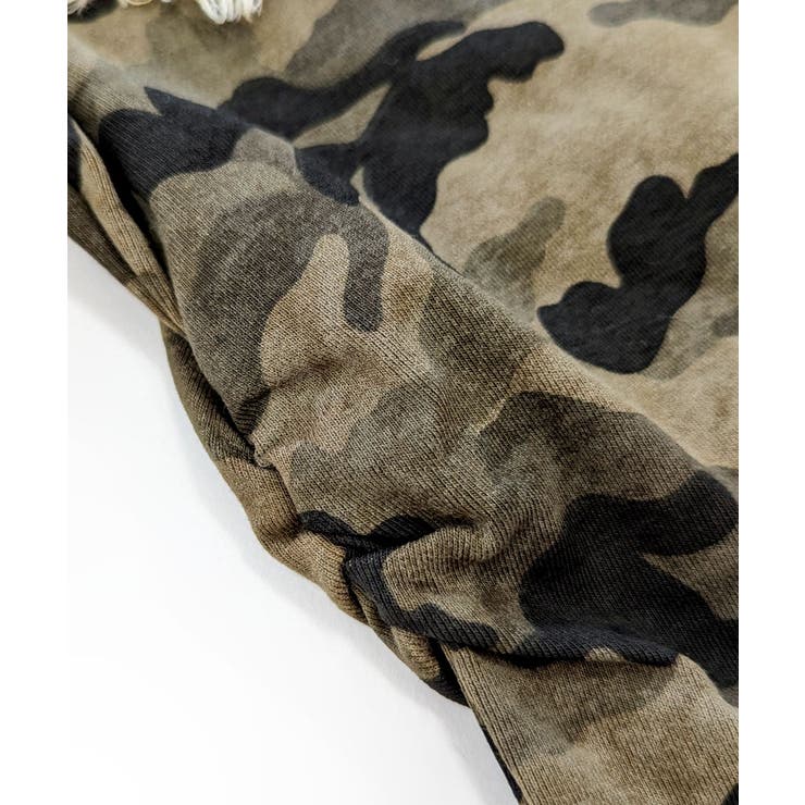 迷彩柄オフショルトップス ロゴ刺繍 オフショルダー | Riff | 詳細画像21 