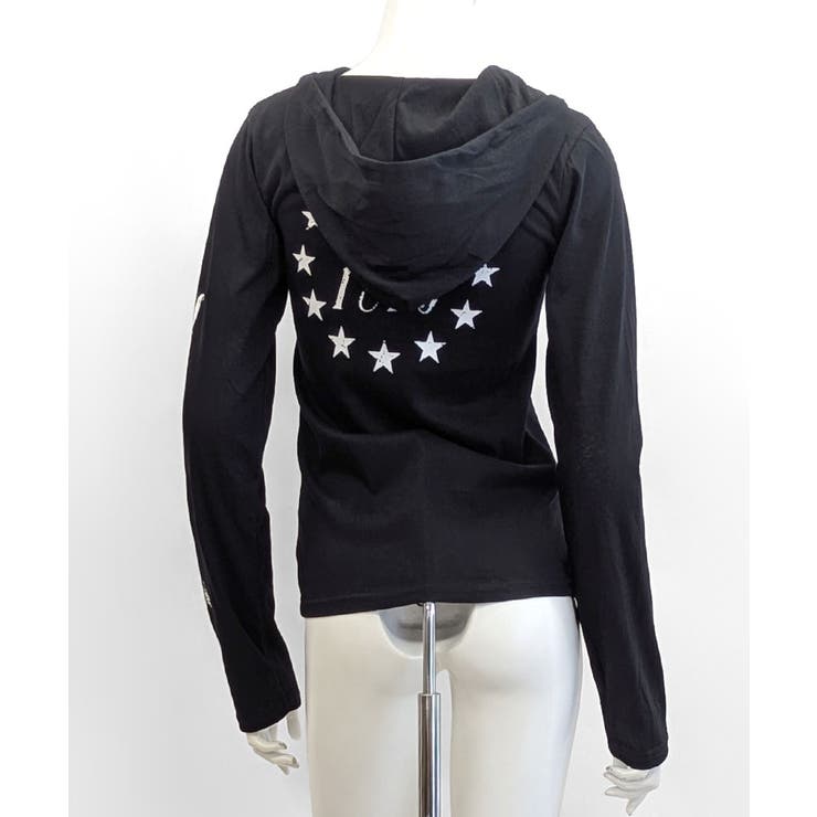 フード付き袖ロゴプリントパーカー ロンT 薄手パーカー | Riff | 詳細画像22 