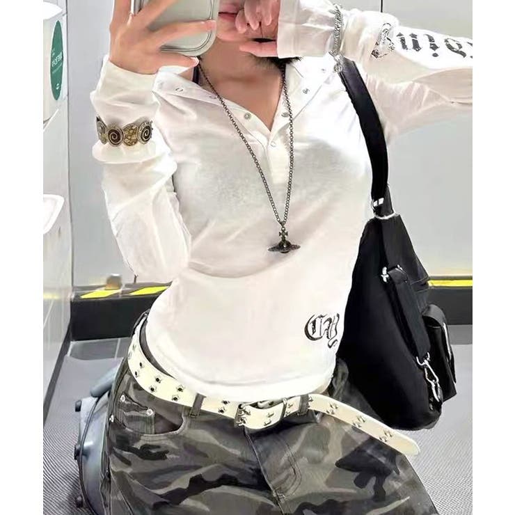 フード付き袖ロゴプリントパーカー ロンT 薄手パーカー | Riff | 詳細画像6 