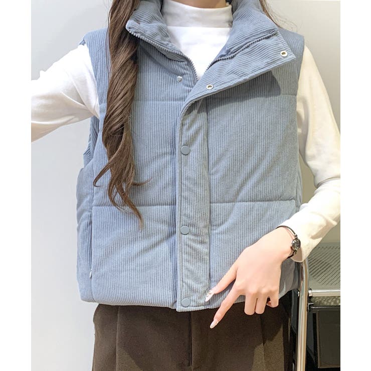 コーデュロイ中綿ベスト ダウンベスト ジャケット | Riff | 詳細画像18 