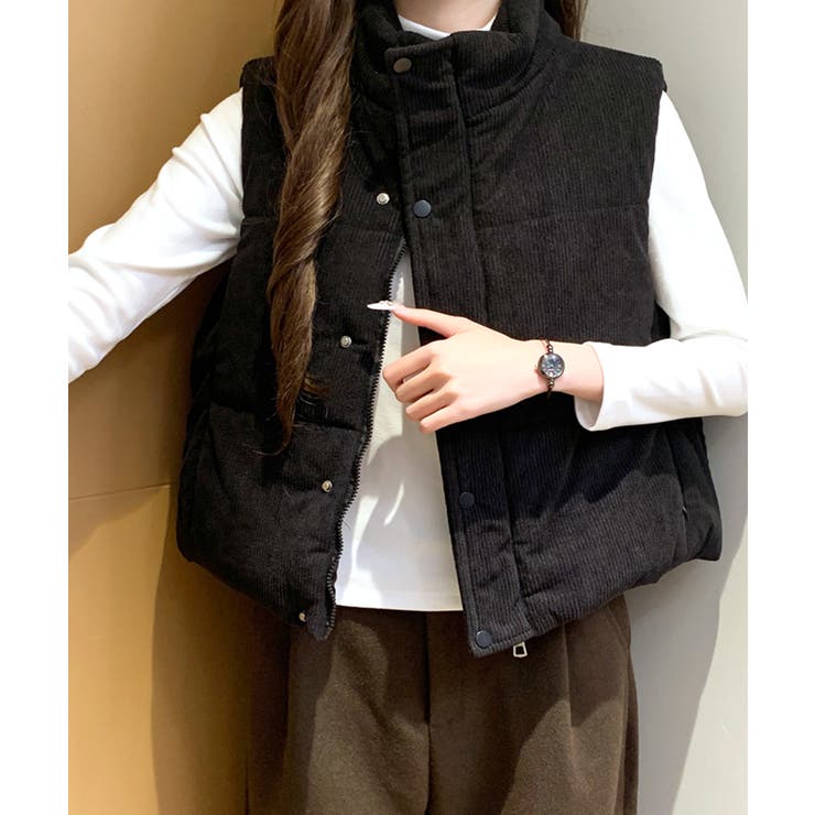 コーデュロイ中綿ベスト ダウンベスト ジャケット | Riff | 詳細画像6 