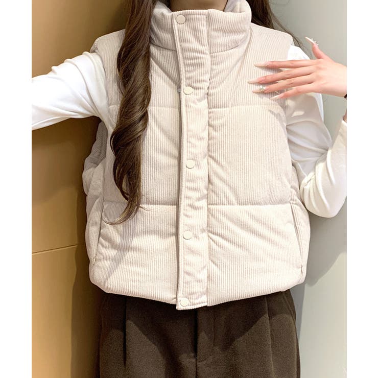 コーデュロイ中綿ベスト ダウンベスト ジャケット | Riff | 詳細画像9 