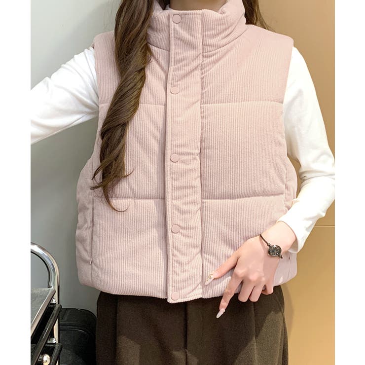 コーデュロイ中綿ベスト ダウンベスト ジャケット[品番