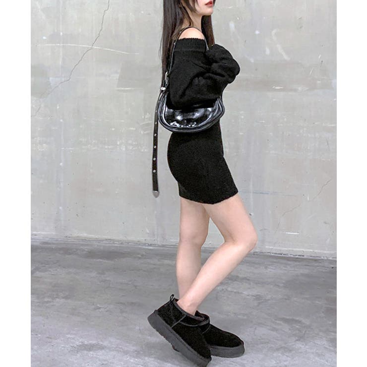 ワンショルニットミニワンピース オフショル セーター | Riff | 詳細画像16 